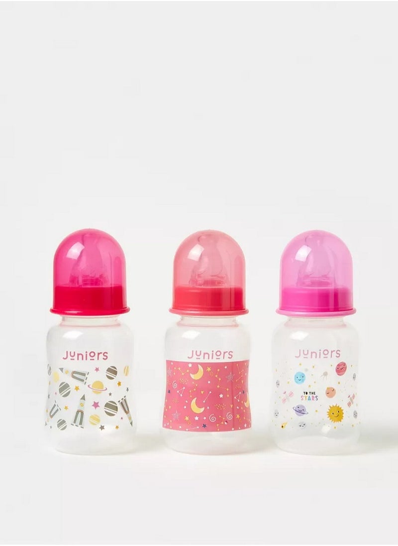 JUNIORS - 3 Piece Printed Feeding Bottle Set 120 ml - Image 1