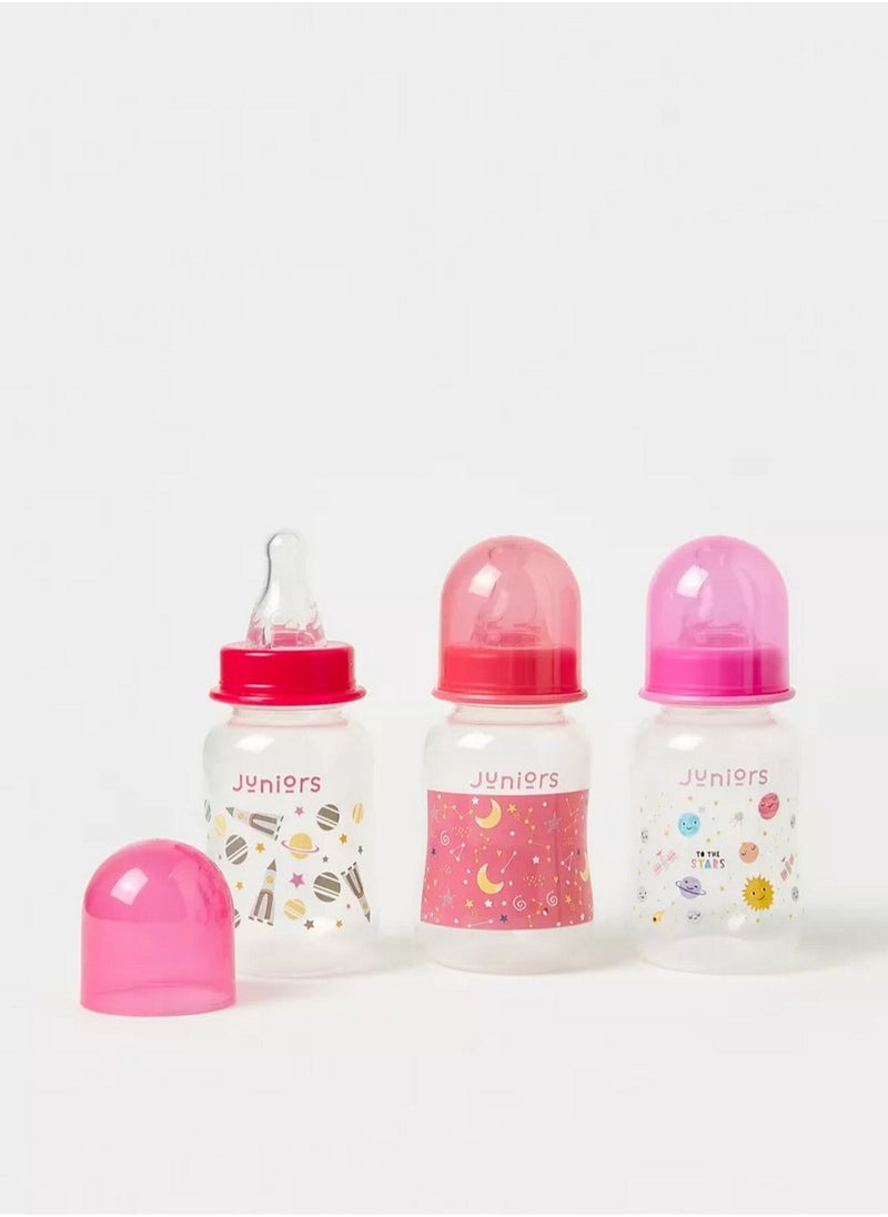 JUNIORS - 3 Piece Printed Feeding Bottle Set 120 ml - Image 1