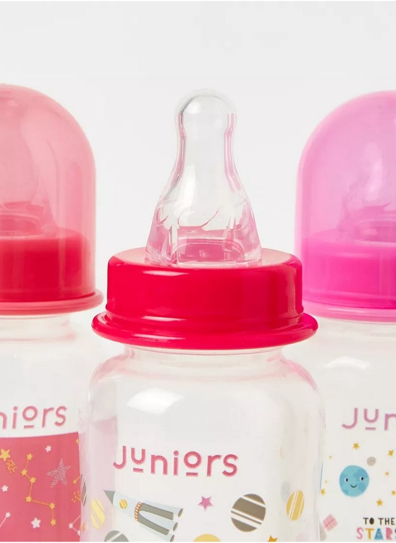 JUNIORS - 3 Piece Printed Feeding Bottle Set 120 ml - Image 1