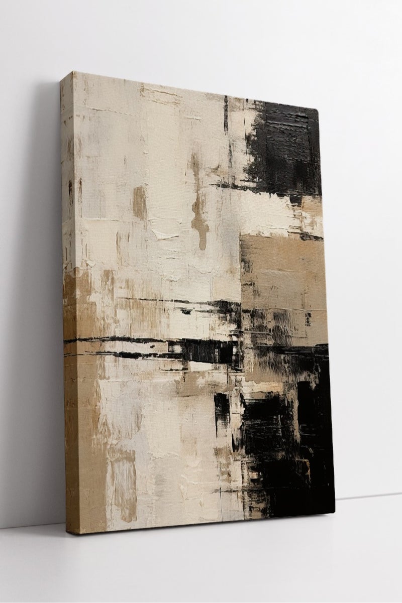 مودكلاس لوحة جدارية تصميم تجريدي بإطار خشبي - Image 2