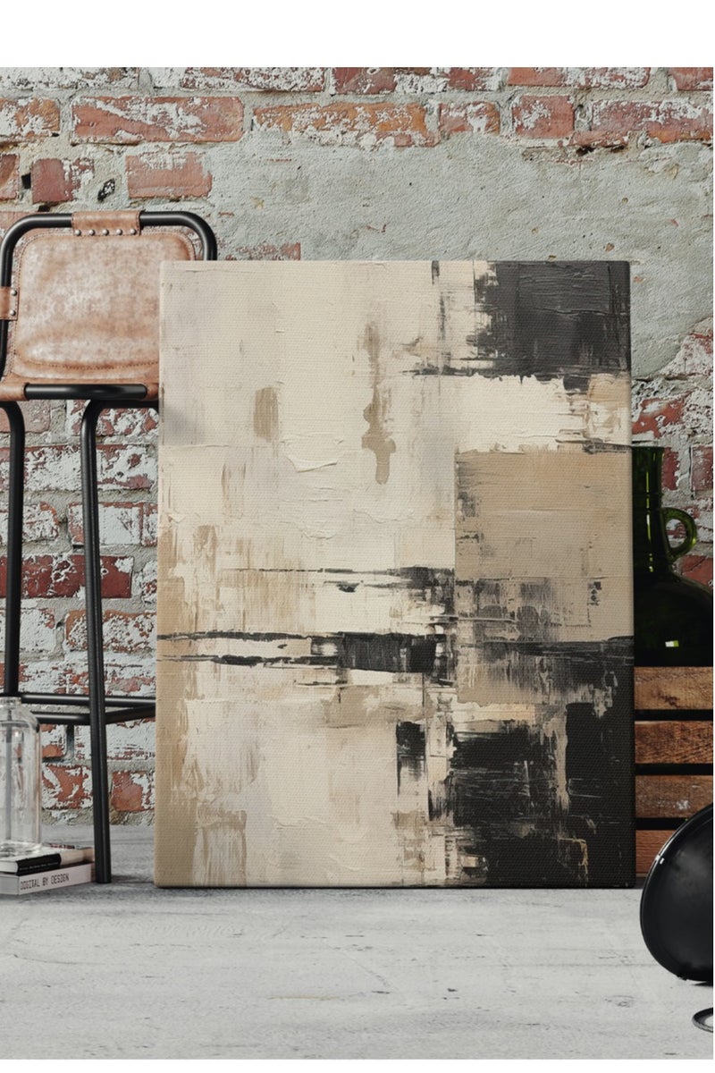 مودكلاس لوحة جدارية تصميم تجريدي بإطار خشبي - Image 1