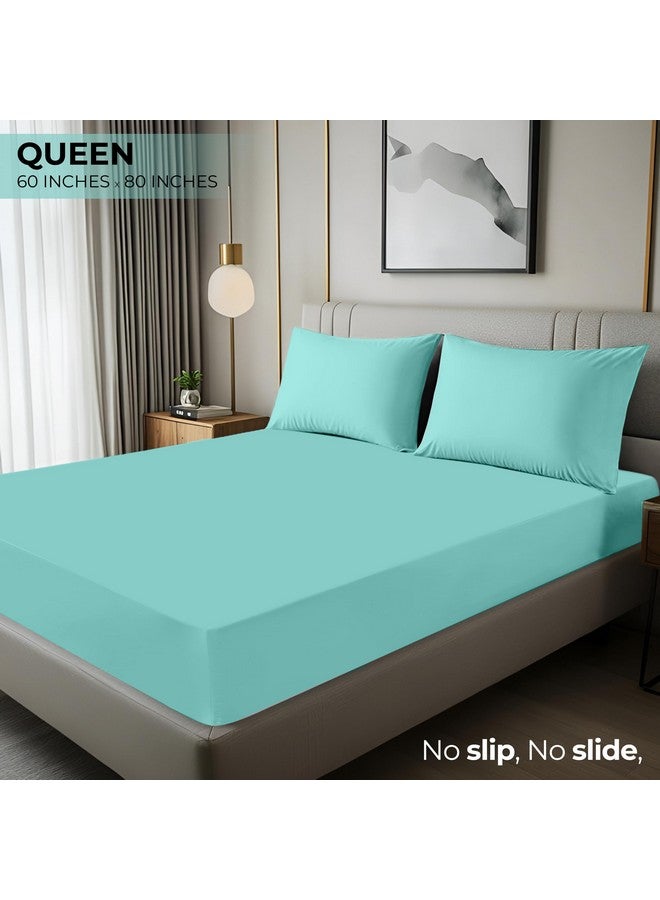 Utopia Bedding Queen Fitted Sheet - Bottom Sheet - Deep Pocket - Soft Microfiber - Shrinkage and Fade Resistant - Easy Care -1 Fitted Sheet Only (Spa Blue) - Image 2