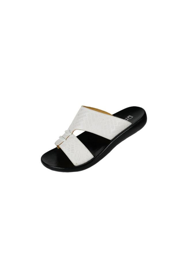 barjeel uno - 008-3552 Barjeel Mens Arabic Sandals 63073 White - Image 1