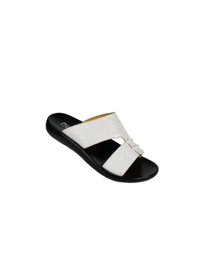barjeel uno - 008-3552 Barjeel Mens Arabic Sandals 63073 White - Image 1
