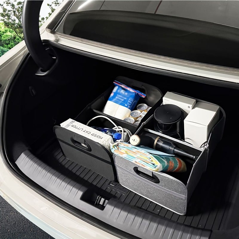 7.93gal Collapsible Trunk Organizer for SUV Black Space Saving - Image 4