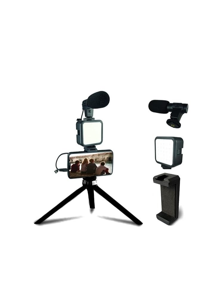 Generic Ideals Vlogging Kit for Beginners for iPhone and Android with 10" Tripod Stand, 36 LED Lights, Phone Holder, and Mini Microphone for Live Streaming, Video Calls, Vlogging, and YouTube  - Image 1