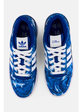 adidas Originals Kids Boy Forum Low Running Shoes, Blue  - Image 3