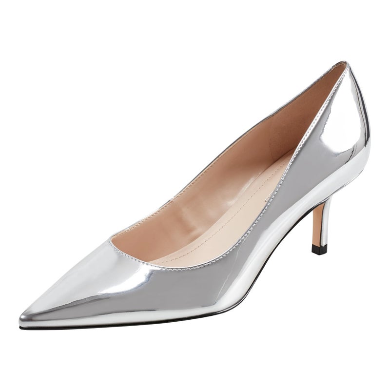 Marc Fisher Womens Alola Pump Silver 040 75