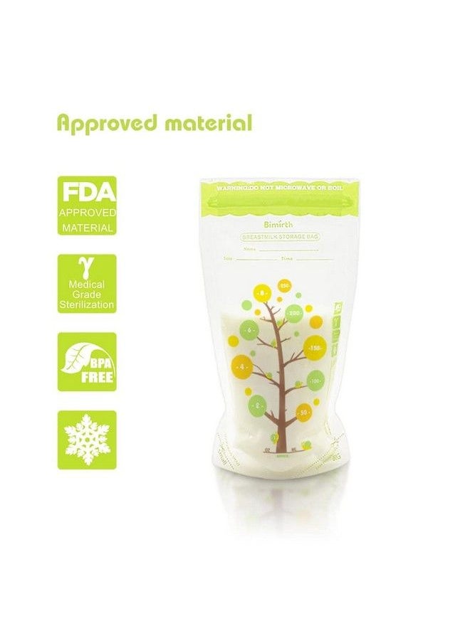 Bimirth Breastmilk Storage Bags Pre Sterilized 8Oz 112Counts Easy Pour Spout Bpa Free Ready To Use Double Zipper Seal Bags For Pumping Freezing And Feeding Milk Self Standing Cpc Test Passed  - Image 5