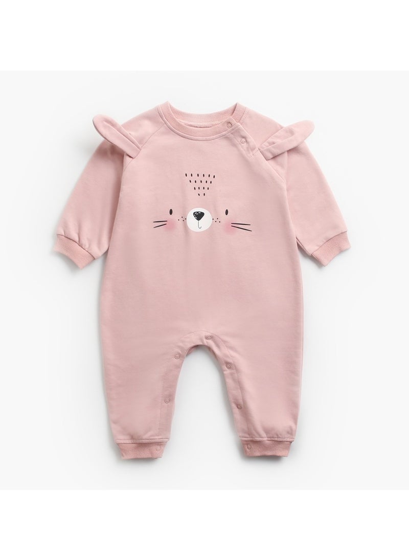 xozgdovg Baby onesie Autumn and winter male and female freshmen warm plus thick cotton clothing suit full moon clothes baby winter 80cm pink rabbit 