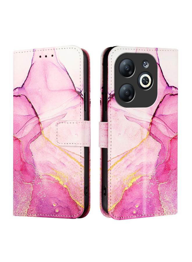 Zaboon Case For Infinix Smart 8 PT003 Marble Pattern Flip Leather Phone Case - Image 2