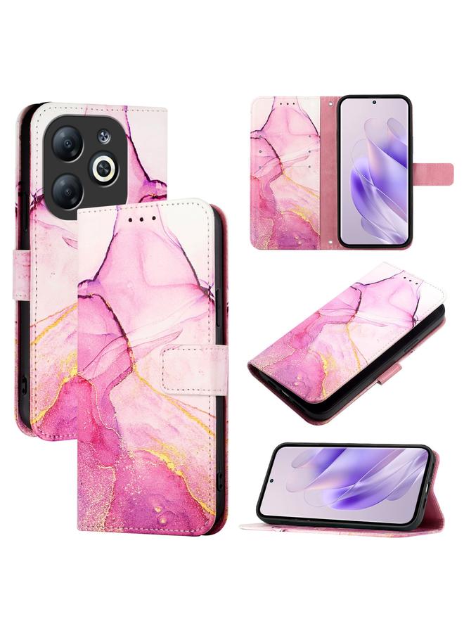 Zaboon Case For Infinix Smart 8 PT003 Marble Pattern Flip Leather Phone Case - Image 1