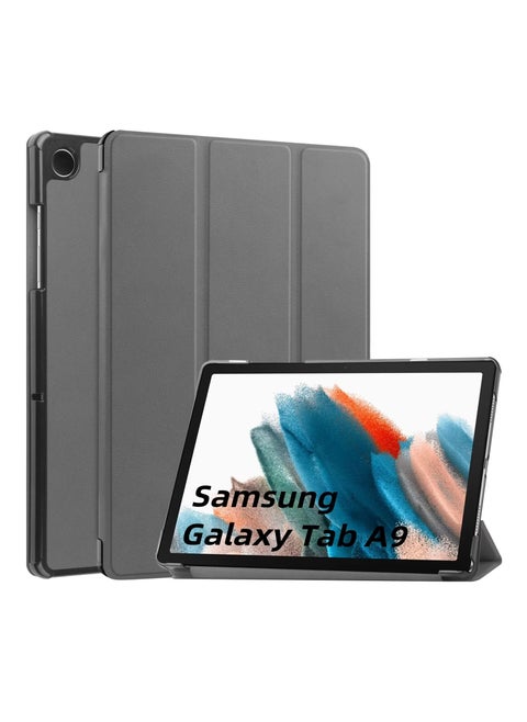 Trifold Smart Cover Protective Slim Case for Samsung Galaxy Tab A9 Grey