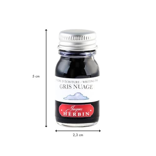 Jacques Herbin Herbin Ink Bottle (Gris Nuage - 10ML) 11508T - Image 2