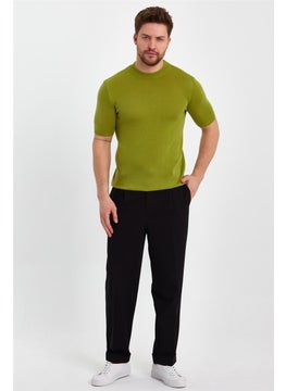 Cool Tarz Cool Style Pistachio Green Men's Half Turtleneck Plain Knitwear T-SHIRT-TRZ19129R10S  - Image 3