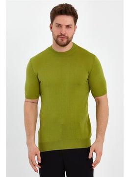 Cool Tarz Cool Style Pistachio Green Men's Half Turtleneck Plain Knitwear T-SHIRT-TRZ19129R10S  - Image 1