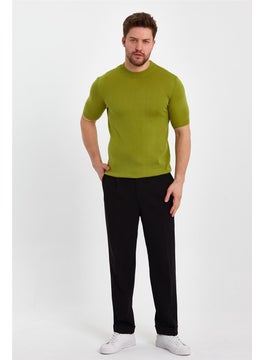 Cool Tarz Cool Style Pistachio Green Men's Half Turtleneck Plain Knitwear T-SHIRT-TRZ19129R10S  - Image 4