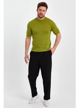 Cool Tarz Cool Style Pistachio Green Men's Half Turtleneck Plain Knitwear T-SHIRT-TRZ19129R10S  - Image 5