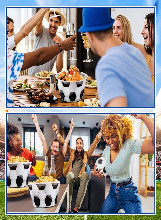 Reallnaive 2 Packs Sports Event Party Plastic Bowls 13" Snack Reusable Tableware Candy Bowl Snack Fruit Candy Holder for Party Supplies Table Decor (2 Pcs,Soccer) - Image 5