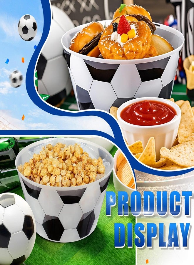 Reallnaive 2 Packs Sports Event Party Plastic Bowls 13" Snack Reusable Tableware Candy Bowl Snack Fruit Candy Holder for Party Supplies Table Decor (2 Pcs,Soccer) - Image 4