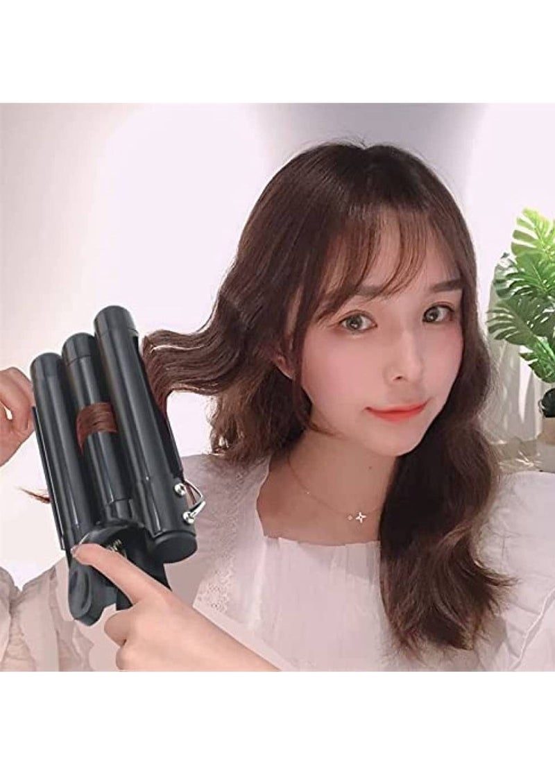 GENNEXT Electric Ceramic 3 Barrel Big Wave Professional Hair Curling Iron Styling Tools - Image 1