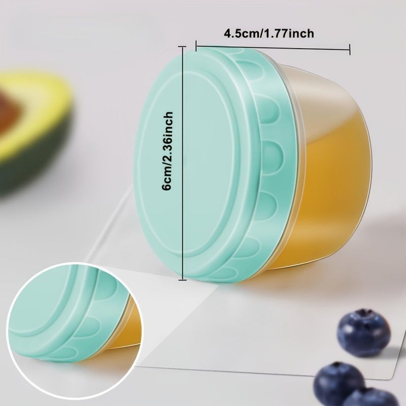 Random Colors 3PC Leakproof Salad Dressing Containers With Lids And Measurement Markings - Image 2