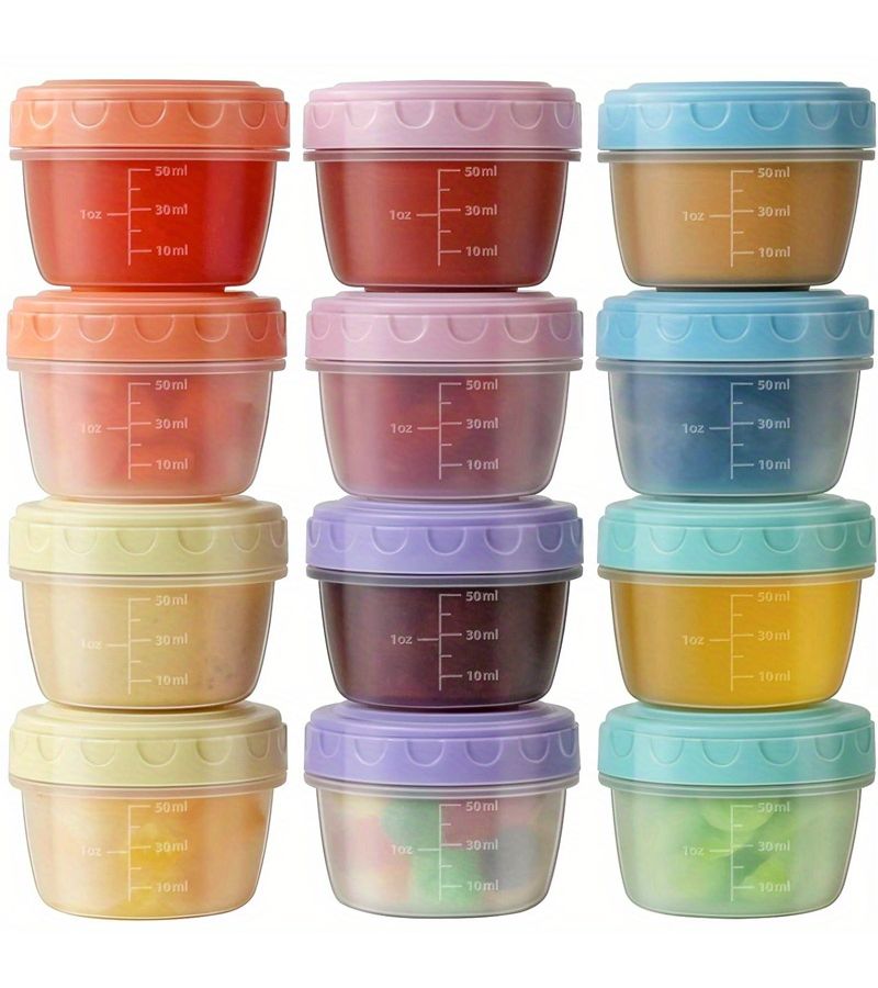 Random Colors 3PC Leakproof Salad Dressing Containers With Lids And Measurement Markings - Image 1