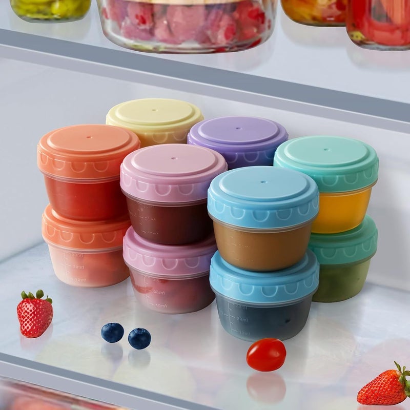 Random Colors 3PC Leakproof Salad Dressing Containers With Lids And Measurement Markings - Image 4