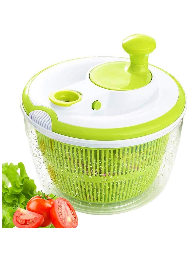Generic - Salad Spinner Large 4.26L Capacity with Clear Serving Bowl, Colander Basket, Smart-Lock lid, Easy Drain System, Non-Slip Base, Washes, Dries & Dresses Lettuce, Herbs, Vegetables & Fruit - Image 1