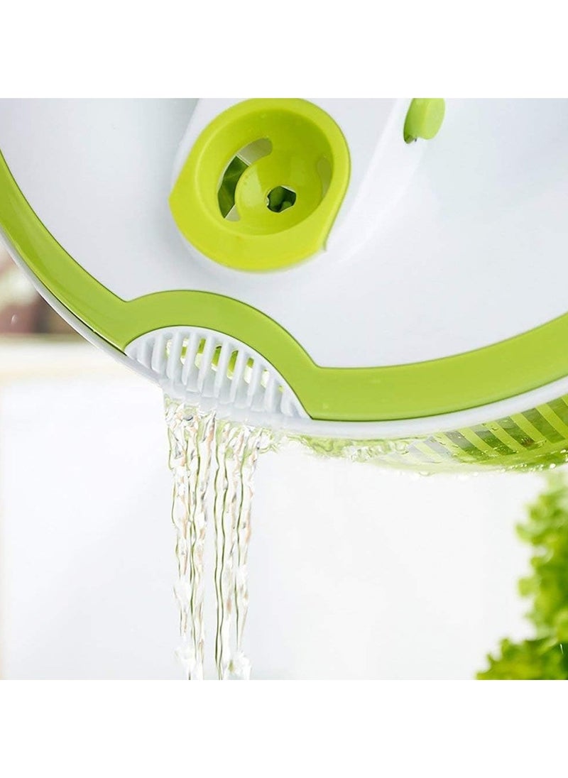 Generic - Salad Spinner Large 4.26L Capacity with Clear Serving Bowl, Colander Basket, Smart-Lock lid, Easy Drain System, Non-Slip Base, Washes, Dries & Dresses Lettuce, Herbs, Vegetables & Fruit - Image 1