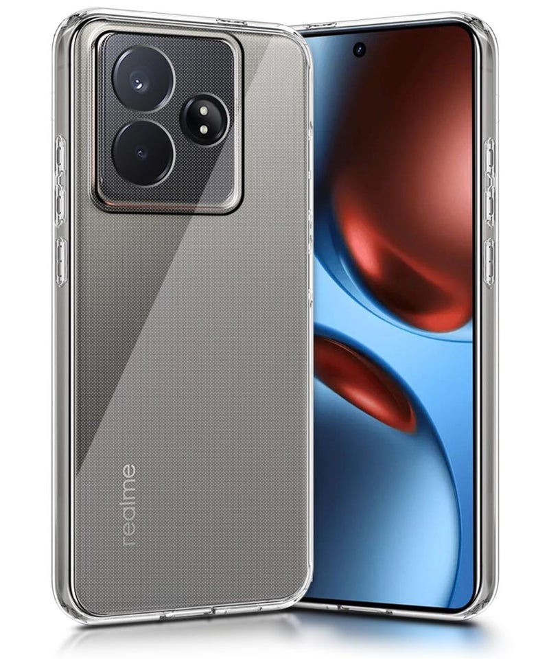 WOW IMAGINE Transparent Back Cover Case for Realme GT 7 5G | Realme GT 7T 5G | Raised Bumps for Full Device & Camera Protection Shockproof TPU Silicone Back Case Mobile Cover – Transparent - Image 2