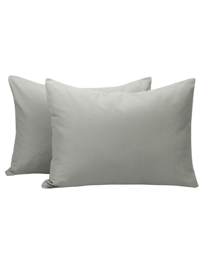 NTBAY Zippered Toddler Pillowcases Set of 2, 100% Brushed Microfiber 13x18 Pillowcases, Super Soft and Cozy Travel Kids Nursery Pillow Cases, 13x18 Inches, Smoke Grey - Image 1