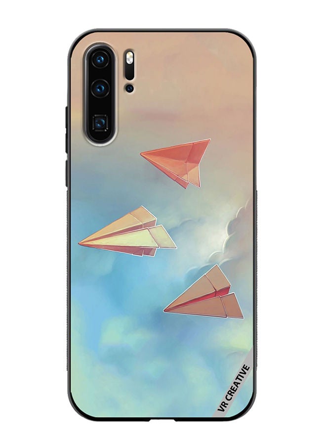 VR CREATIVE Protective Case Cover For Huawei P30 Pro Paper Plane Design  Multicolour - Image 1