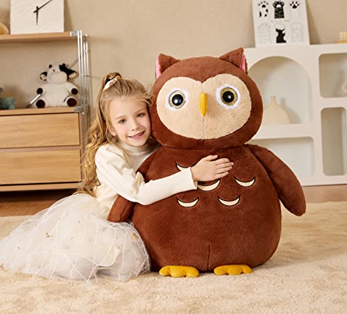 EARTHSOUND Giant Owl Stuffed Animal Plush Toy23 inches Large Jumbo Cute Soft ToysBig Size Huge Fluffy Plushy Fat PlushieGifts for Kid - Image 5