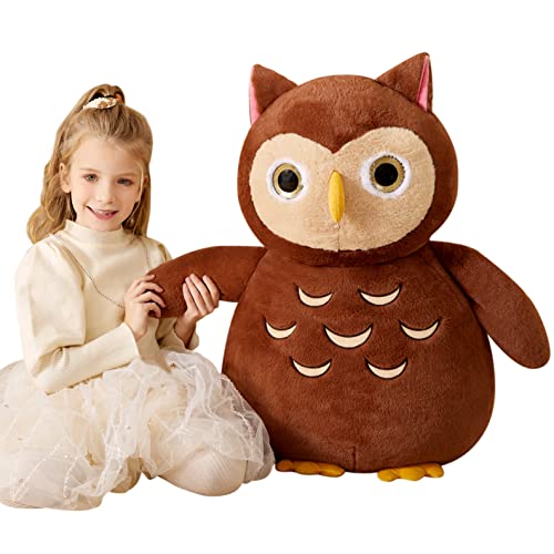 EARTHSOUND Giant Owl Stuffed Animal Plush Toy23 inches Large Jumbo Cute Soft ToysBig Size Huge Fluffy Plushy Fat PlushieGifts for Kid - Image 1