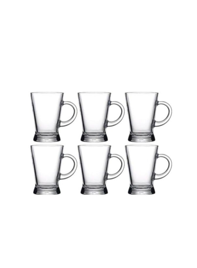 باساباش طقم فناجين شاي زجاج شفاف 6 قطعة 180 مل - Image 3