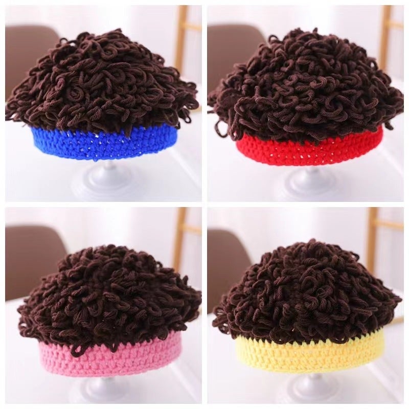 Baby Wig Hat Baby Boy Hair Curler Hat Boy Children Explosion Head Boy Cute Funny - Image 2