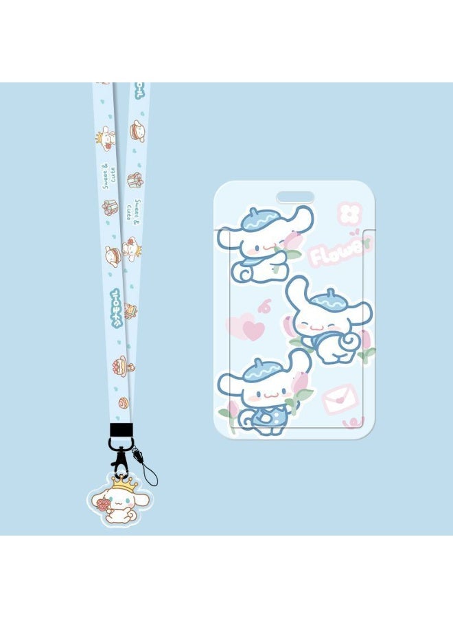 NIBEMINENT 1 - Piece Yugui Dog Kpop Photo Card Holder Pendant Key Chain ID Badge Holder ID Card Holder Photo Card Protector for School ID Office ID Access Card for Women Girls - Image 1