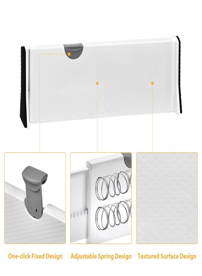 ETONWALL Expandable Drawer Dividers (Set of 2) – 4" High Adjustable Organizers for Kitchen, Bedroom, Closet & Office – Strong Spring Hold with Anti-Slip Foam Ends – Fits 11"–17" Drawers - Image 4