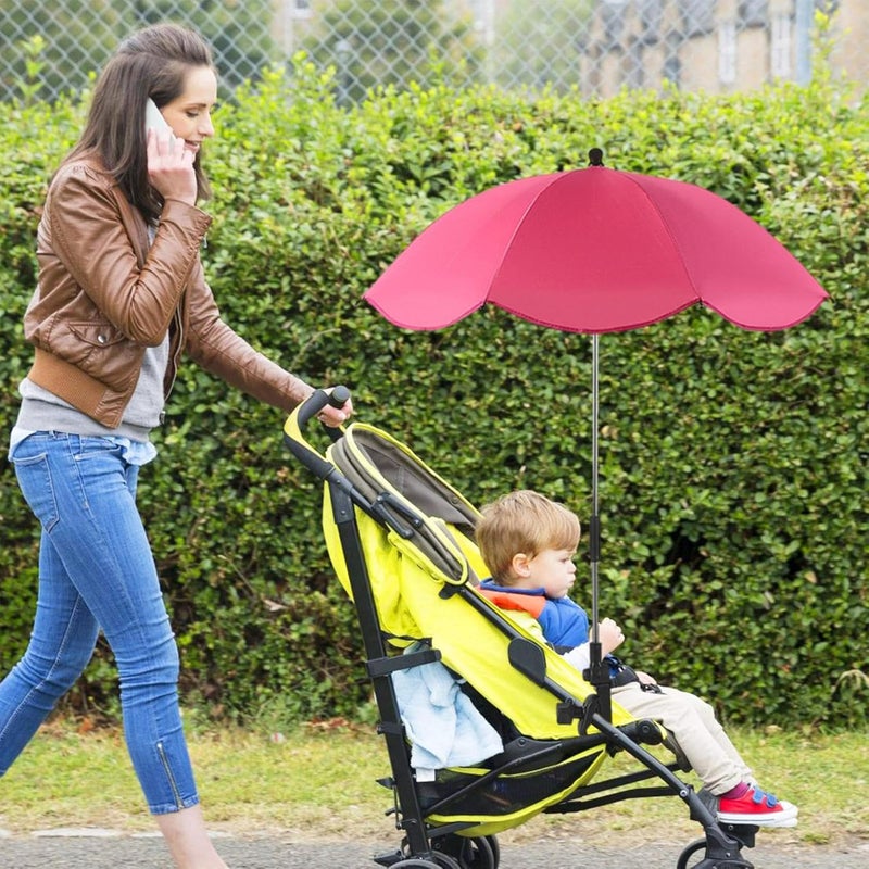 ALASSE Toddler Umbrella Stroller, Baby Pram with Adjustable Clamp, UV Protection Children's Parasol, 8 Bone Umbrella for Trolley, Beach, Wheelchair - Image 4