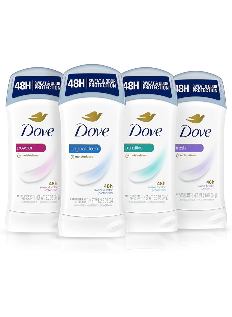 Dove Invisible Solid Antiperspirant Deodorant Stick for Women, Fresh, For All Day Underarm Sweat & Odor Protection (74g) - Image 4