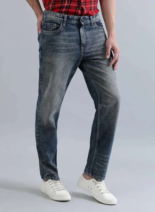 Styli Men Relaxed Fit Heavy Fade Jeans By Bene Kleed