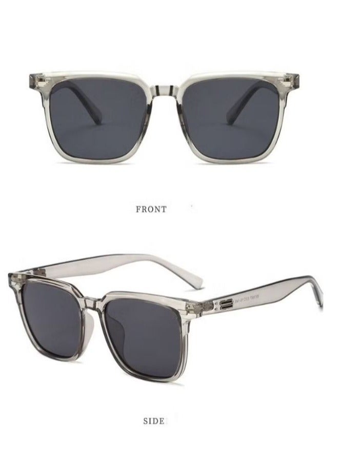 Veil Polarized Aviator Sunglasses for Men Women, UV400 Protection Sun Glasses TR Fashion Anti-Glare Sun Shades for Driving, Fishing, Traveling (Transparent Gray Frame) - Image 3