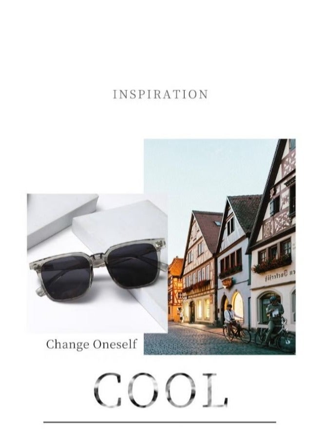 Veil Polarized Aviator Sunglasses for Men Women, UV400 Protection Sun Glasses TR Fashion Anti-Glare Sun Shades for Driving, Fishing, Traveling (Transparent Gray Frame) - Image 4