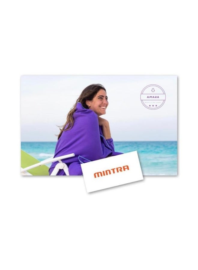 Mintra Quick Drying Microfiber Swimming Towel (80 X 130 Cm) - Purple - Image 2