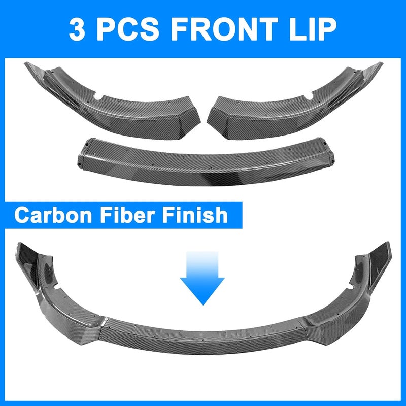 Collect Light Front Bumper Lip for 2015-2023 Dodge Charger SE RT SRT GT - Carbon Fiber - Image 4