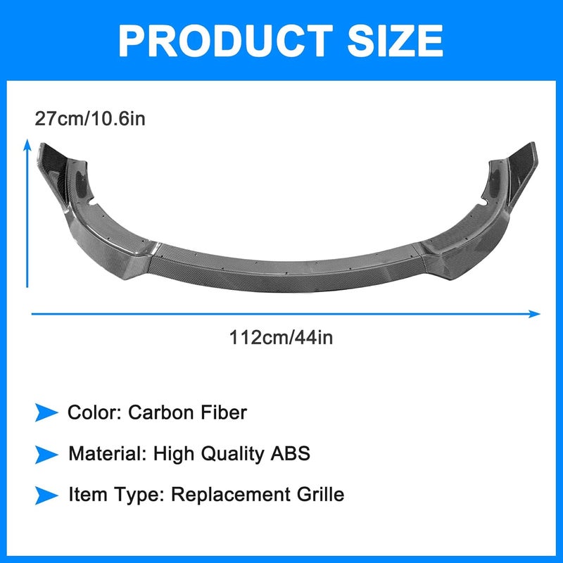Collect Light Front Bumper Lip for 2015-2023 Dodge Charger SE RT SRT GT - Carbon Fiber - Image 2