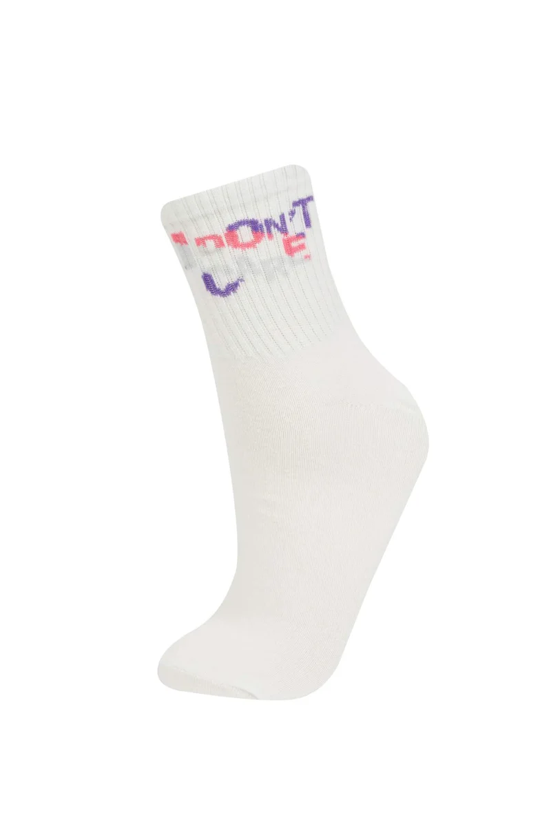 Defacto  Woman Slogan 3 piece Short Socks for Women | Best Price UAE