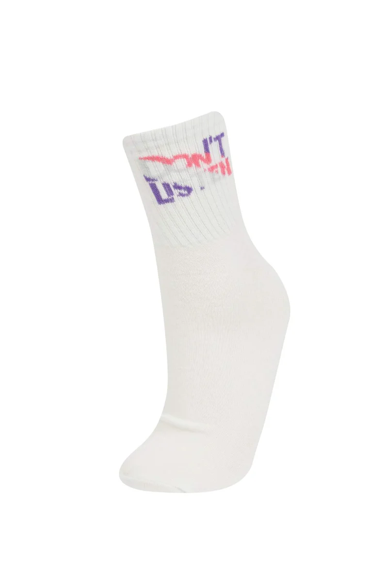 Defacto  Woman Slogan 3 piece Short Socks for Women | Best Price UAE