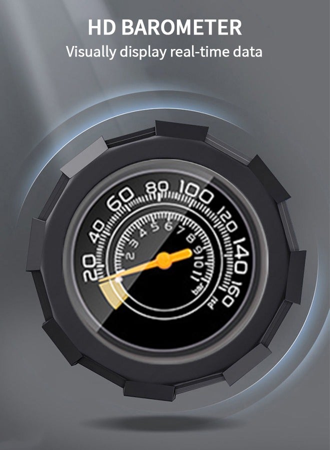 GROIC مضخة دراجة مع مقياس - مضخة هواء دراجة محمولة - 160 PSI مضخة هواء للدراجات، مضخة هواء متعددة الوظائف لكرة السلة/كرة القدم/الدراجات النارية/السيارات - Image 3